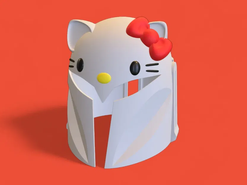 Mũ Bảo Hiểm Mandaloriano phong cách Hello Kitty - Image 1