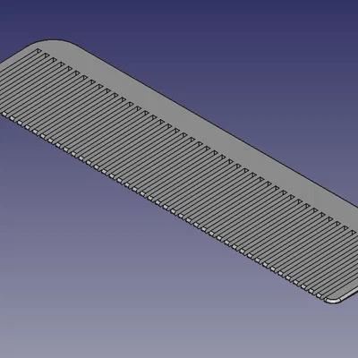 Lược chải tóc đơn giản - kèm file FreeCAD