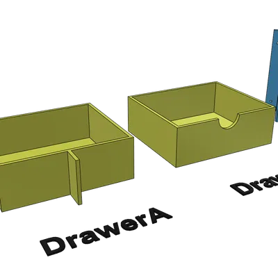 Ngăn kéo gầm bàn tiện lợi, dễ in không cần support