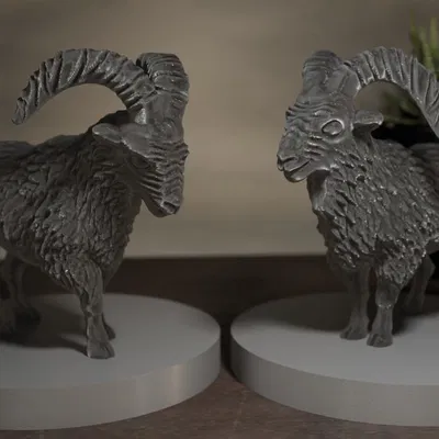 Mô hình Dê Sừng Khổng Lồ đế 50mm (DND / TTRPG)