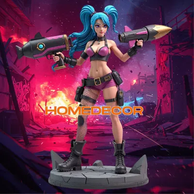 Mô hình 3D Jinx (League of Legends) cực đẹp cho fan decor
