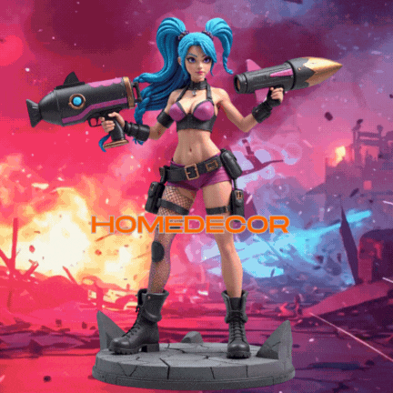 Mô hình 3D Jinx (League of Legends) cực đẹp cho fan decor