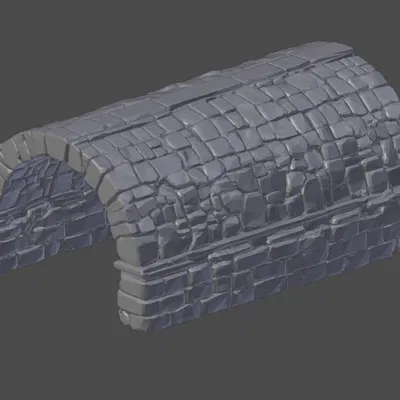 Mẫu đường hầm đá Railway Rough Stone Tunnel in 3D cho sa bàn