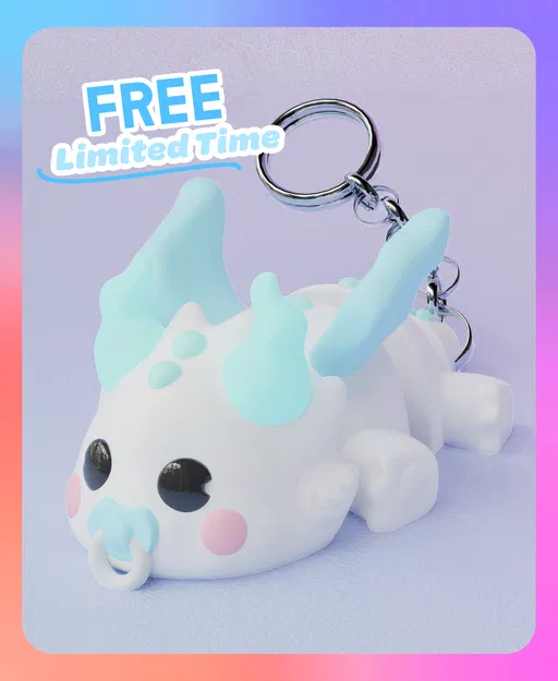 Mô hình Flexi Baby Ghost Dragon (Phiên bản in 1 màu) - Image 1