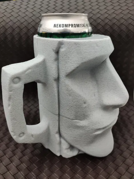 Giá đỡ lon hình tượng Moai (cho lon 0.5L + 12oz) - Cốc đựng bia - Image 8