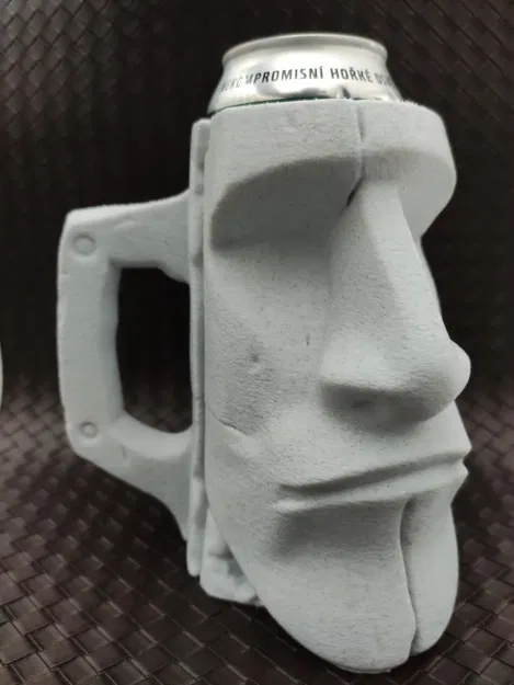 Giá đỡ lon hình tượng Moai (cho lon 0.5L + 12oz) - Cốc đựng bia - Image 9