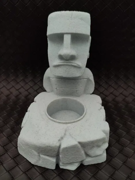 Tượng Moai - Đế giữ nến LED Tea light - Image 4
