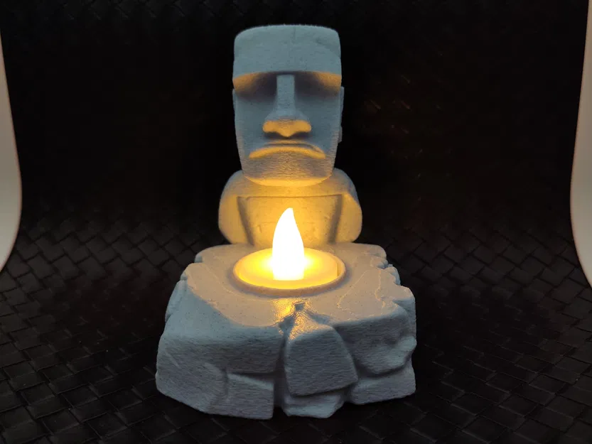 Tượng Moai - Đế giữ nến LED Tea light - Image 7