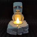 Tượng Moai - Đế giữ nến LED Tea light - Thumbnail 7