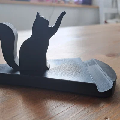Giá đỡ điện thoại hình mèo dễ thương in 3D độc đáo
