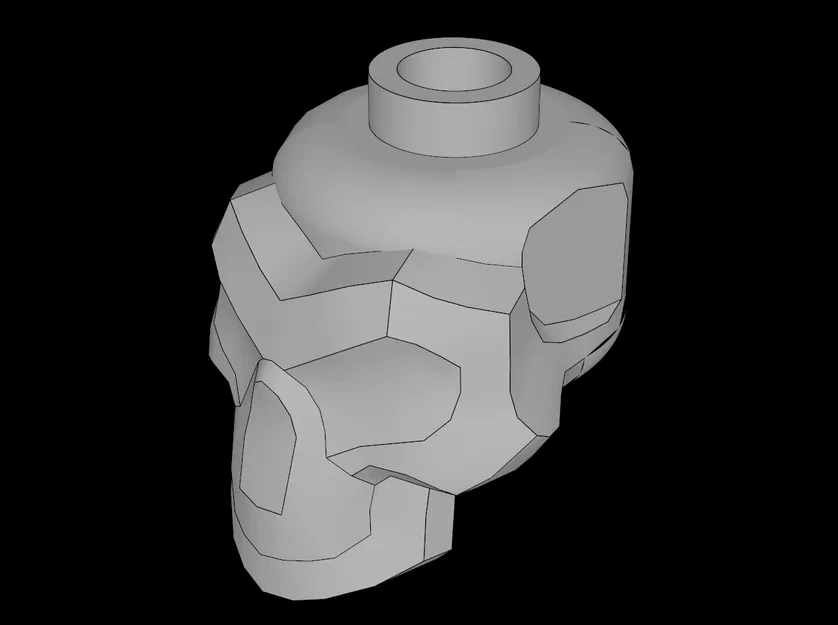 Mô hình đầu lâu tương thích Lego cho nhân vật Minifig in 3D - Image 1