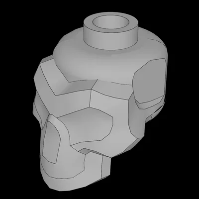 Mô hình đầu lâu tương thích Lego cho nhân vật Minifig in 3D