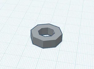 Mô hình đai ốc lục giác 3D thiết kế tối giản dễ in - Image 1