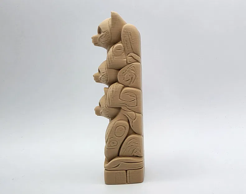 Mô hình cột Totem ba chú gấu trang trí 3D tinh xảo - Image 4