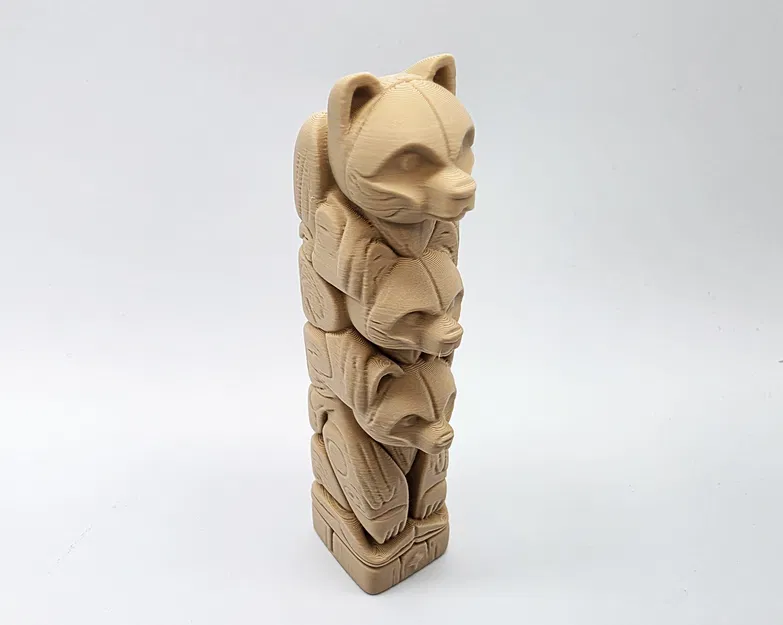 Mô hình cột Totem ba chú gấu trang trí 3D tinh xảo - Image 5