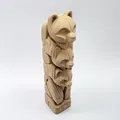 Mô hình cột Totem ba chú gấu trang trí 3D tinh xảo - Thumbnail 5