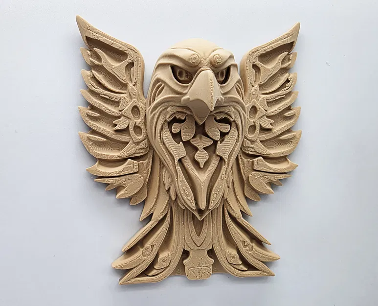 Mô hình Đại bàng treo tường phong cách chạm khắc gỗ cực đẹp - Image 1