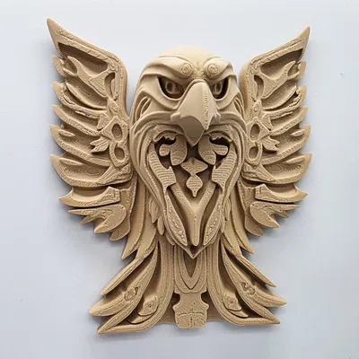 Mô hình Đại bàng treo tường phong cách chạm khắc gỗ cực đẹp