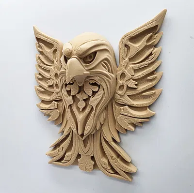 Mô hình Đại bàng treo tường phong cách chạm khắc gỗ cực đẹp