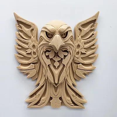 Mô hình Đại bàng treo tường phong cách chạm khắc gỗ cực đẹp