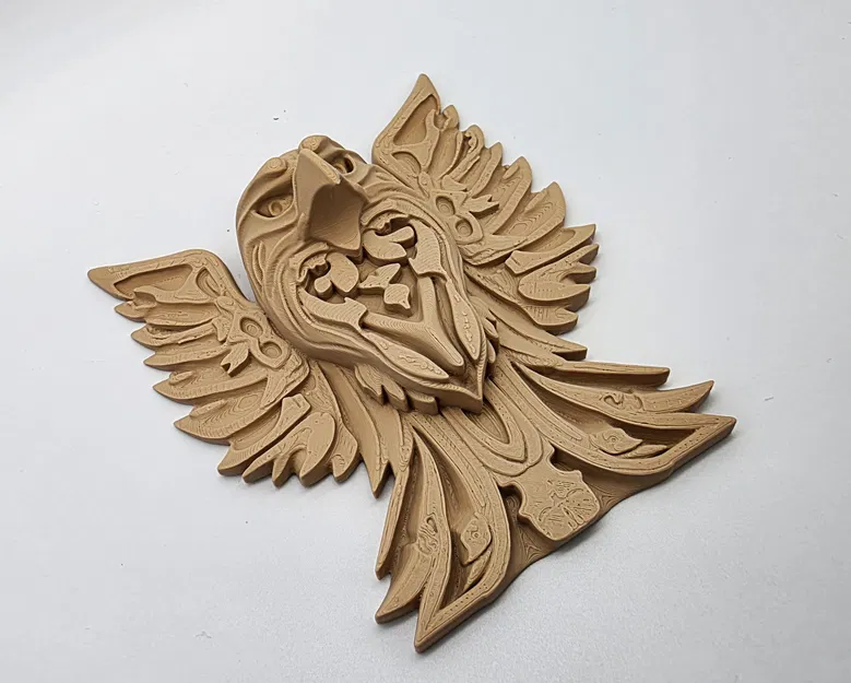 Mô hình Đại bàng treo tường phong cách chạm khắc gỗ cực đẹp - Image 4