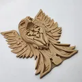 Mô hình Đại bàng treo tường phong cách chạm khắc gỗ cực đẹp - Thumbnail 4