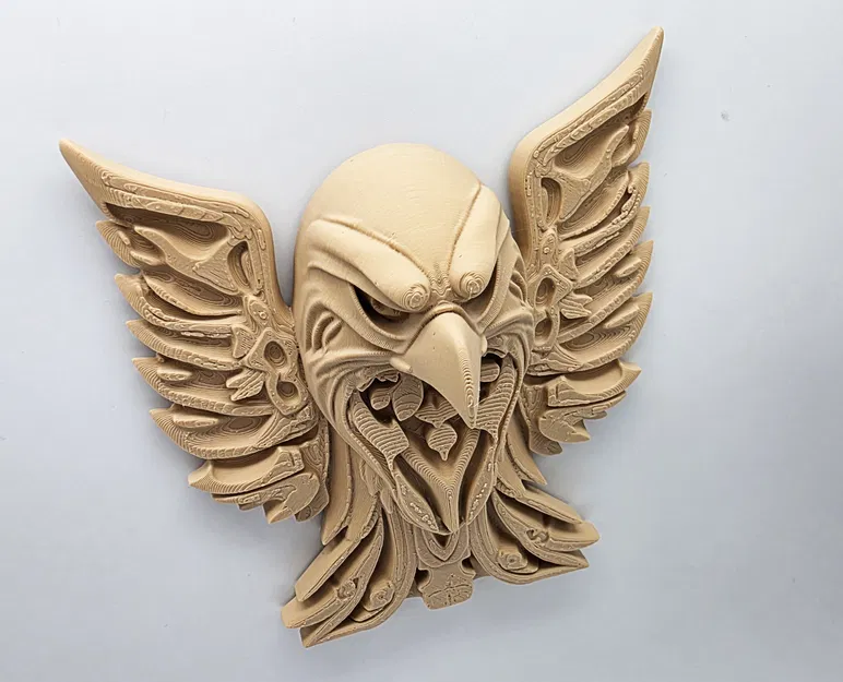 Mô hình Đại bàng treo tường phong cách chạm khắc gỗ cực đẹp - Image 5