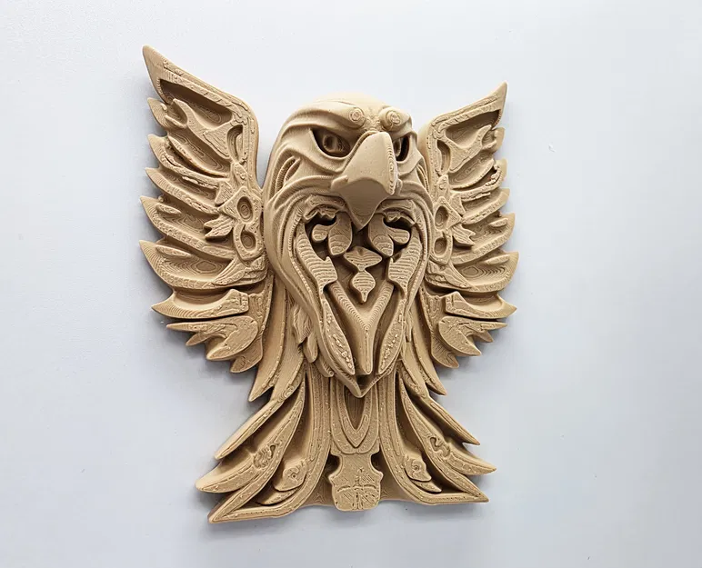 Mô hình Đại bàng treo tường phong cách chạm khắc gỗ cực đẹp - Image 8