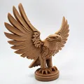 Mô hình Đại bàng dang cánh - Đồ trang trí in 3D phong cách gỗ khắc - Thumbnail 3