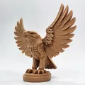 Mô hình Đại bàng dang cánh - Đồ trang trí in 3D phong cách gỗ khắc - Thumbnail 4