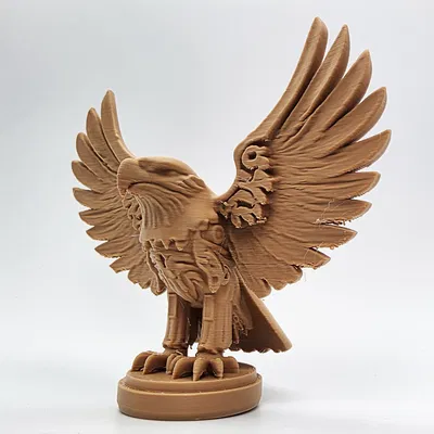 Mô hình Đại bàng dang cánh - Đồ trang trí in 3D phong cách gỗ khắc