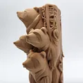 Tượng gia đình gấu 3D trang trí nghệ thuật (Carved Wood Bear Family) - Thumbnail 4
