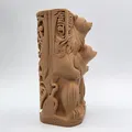 Tượng gia đình gấu 3D trang trí nghệ thuật (Carved Wood Bear Family) - Thumbnail 5