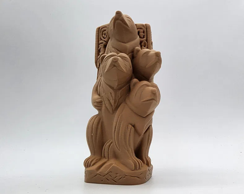 Tượng gia đình gấu 3D trang trí nghệ thuật (Carved Wood Bear Family) - Image 6