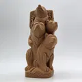Tượng gia đình gấu 3D trang trí nghệ thuật (Carved Wood Bear Family) - Thumbnail 6