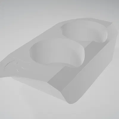 Khay 3D đựng 2 lon nước 500ml cho xe Skoda Octavia 1