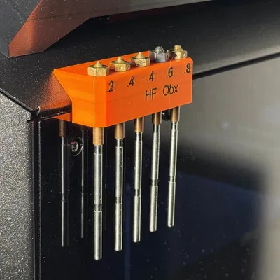 Bản tùy chỉnh cho nam châm 6x2mm - Khay đựng nozzle gắn nam châm cho Prusa Core One