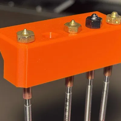 Bản tùy chỉnh cho nam châm 6x2mm - Khay đựng nozzle gắn nam châm cho Prusa Core One