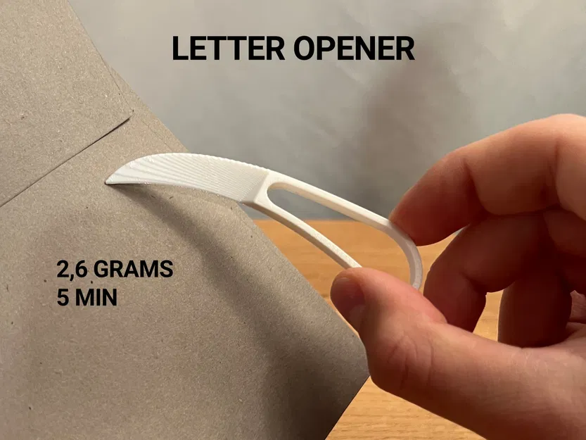 Dao rạch thư (Letter Opener) nhỏ gọn, in nhanh trong 5 phút - Image 1