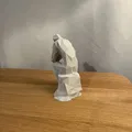 Mô hình tượng Low Poly Thinker - Thumbnail 3