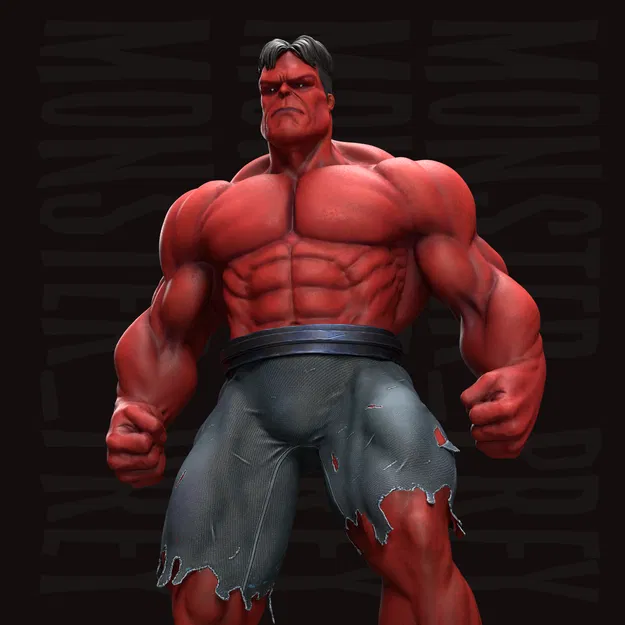 Mô hình Red Hulk MIỄN PHÍ để in 3D - Image 1