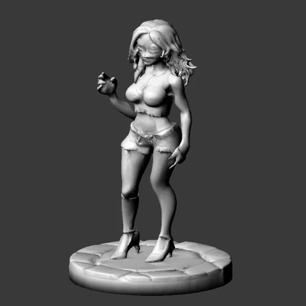 NPC Nữ Zombie cho Tabletop TTRPG (No Support) sẵn sàng in FDM - Image 2