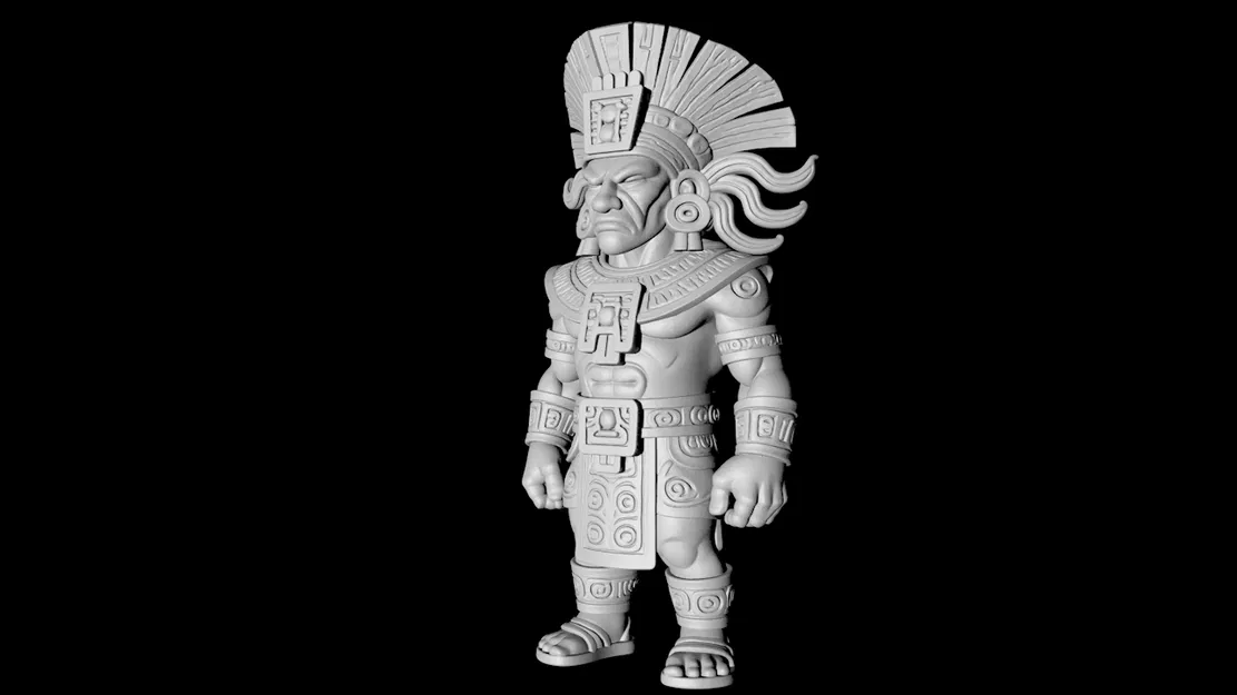 Mô hình 3D Teopankatl - Vị thần Aztec cổ xưa đầy quyền năng - Image 1