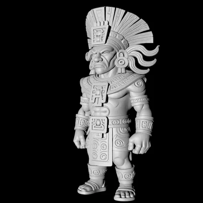 Mô hình 3D Teopankatl - Vị thần Aztec cổ xưa đầy quyền năng
