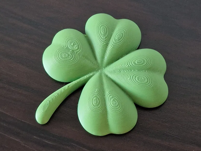 Nam châm cỏ bốn lá may mắn trang trí tủ lạnh - File in 3D - Image 1