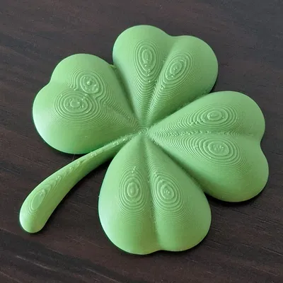 Nam châm cỏ bốn lá may mắn trang trí tủ lạnh - File in 3D