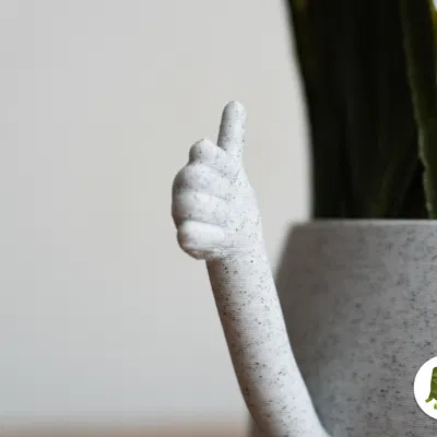 Chậu Cây Happy Sitting Pot Thumbs Up