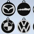 Bộ sưu tập móc khóa logo xe 3D đa dạng: Toyota, BMW, Mercedes - Thumbnail 1