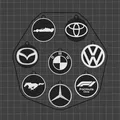 Bộ sưu tập móc khóa logo xe 3D đa dạng: Toyota, BMW, Mercedes - Thumbnail 2