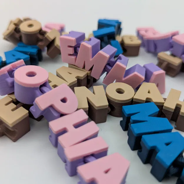 Móc Khóa Tên Khớp Nối (Articulated Name Keychain) - Image 1